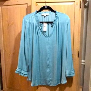Loft sea glass blue blouse